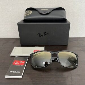 Ray-Ban RB4264 Chromance Polarized Sunglasses Grey Purple Mirror Gold 58mm